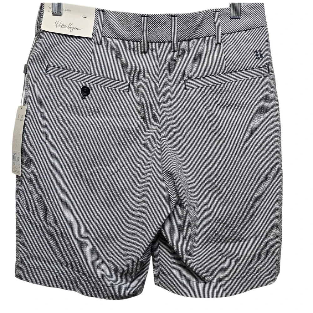 Walter Hagen Mens Seersucker Textured‎ Shorts Golf Casual Striped Lightweight